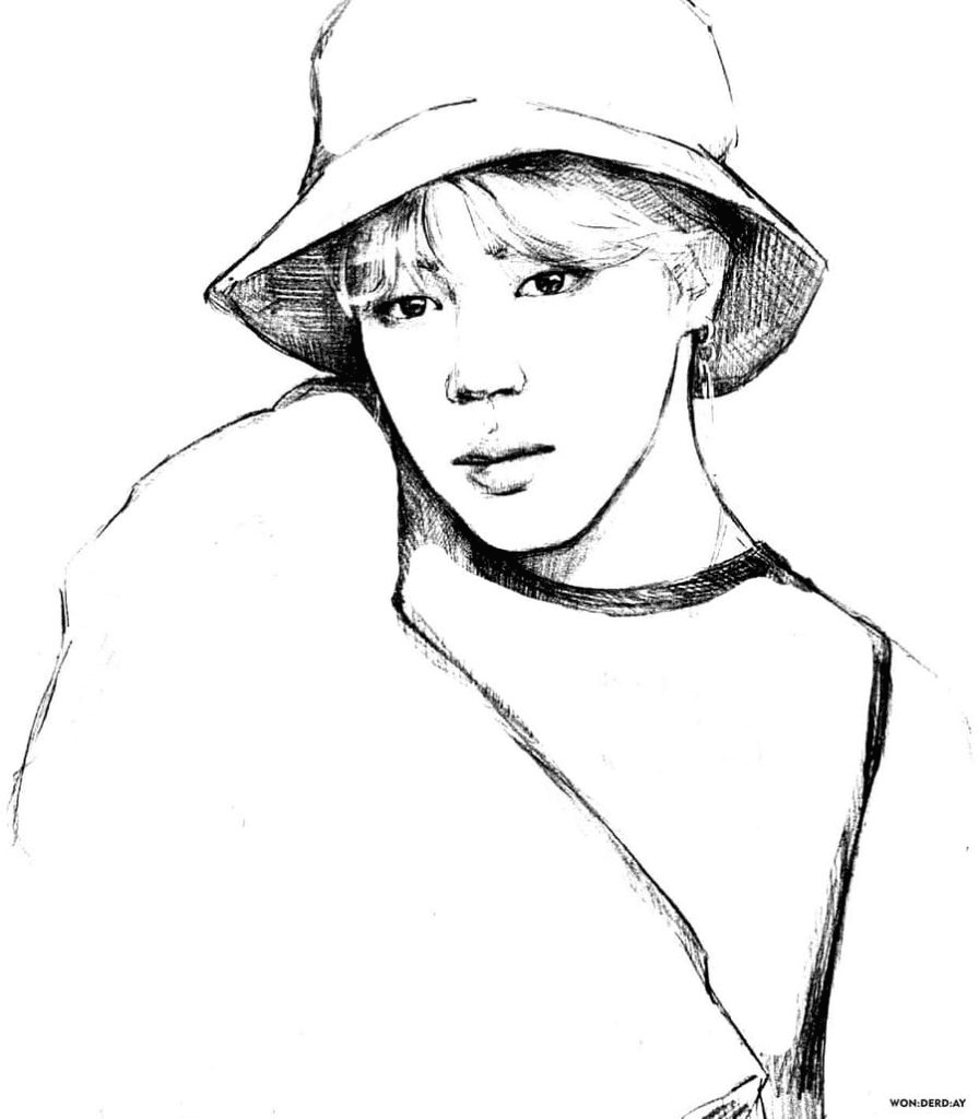 Suga do BTS Coloring Pages - BTS Coloring Pages - Coloring Pages for Kids  and Adults