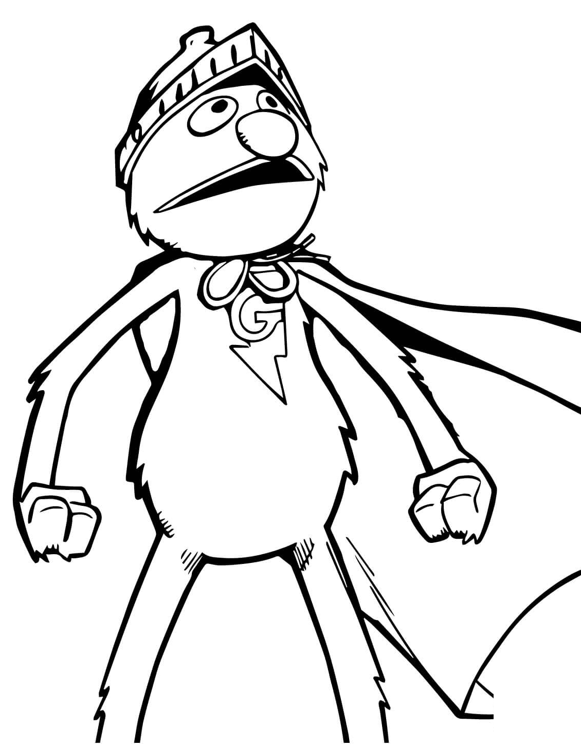 Super Grover Coloring Page