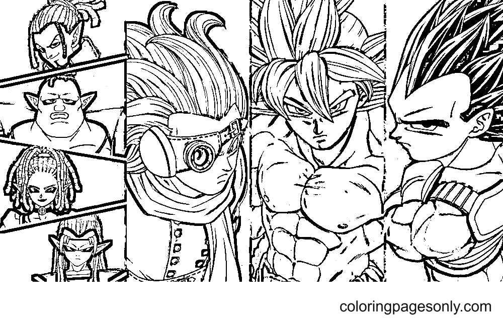Super Hero Dragon Ball Coloring Pages