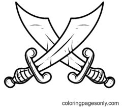 espada para colorear
