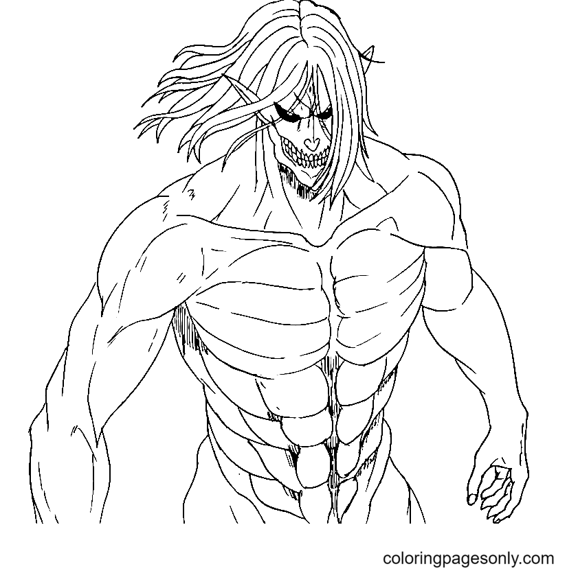 The Attack Titan Coloring Page