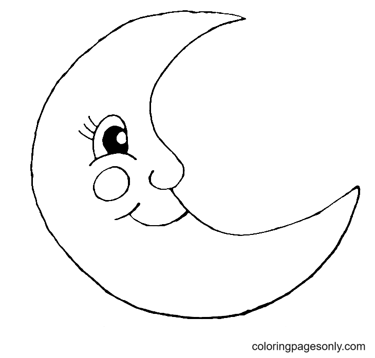 The Moon Coloring Page