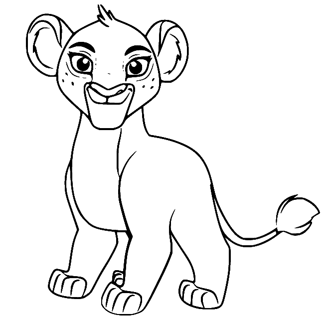 Tiifu Lion Coloring Page