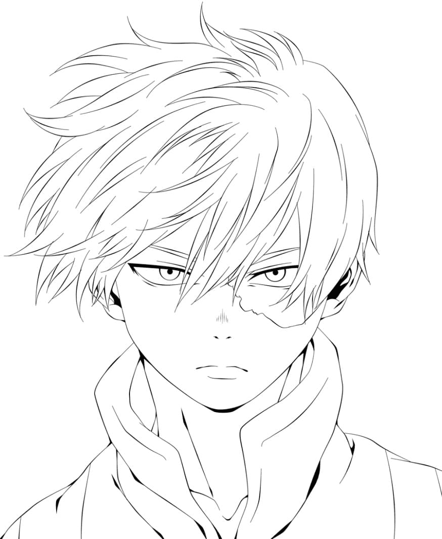 Todoroki Has Multi-colored Eyes Coloring Pages