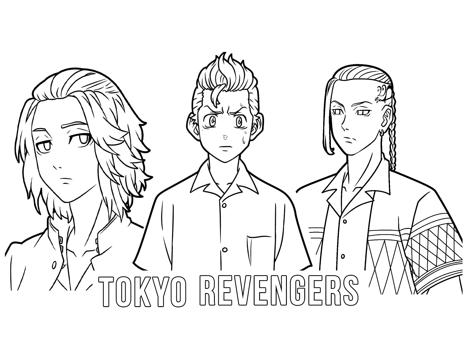 Tokyo Revengers Free Coloring Page