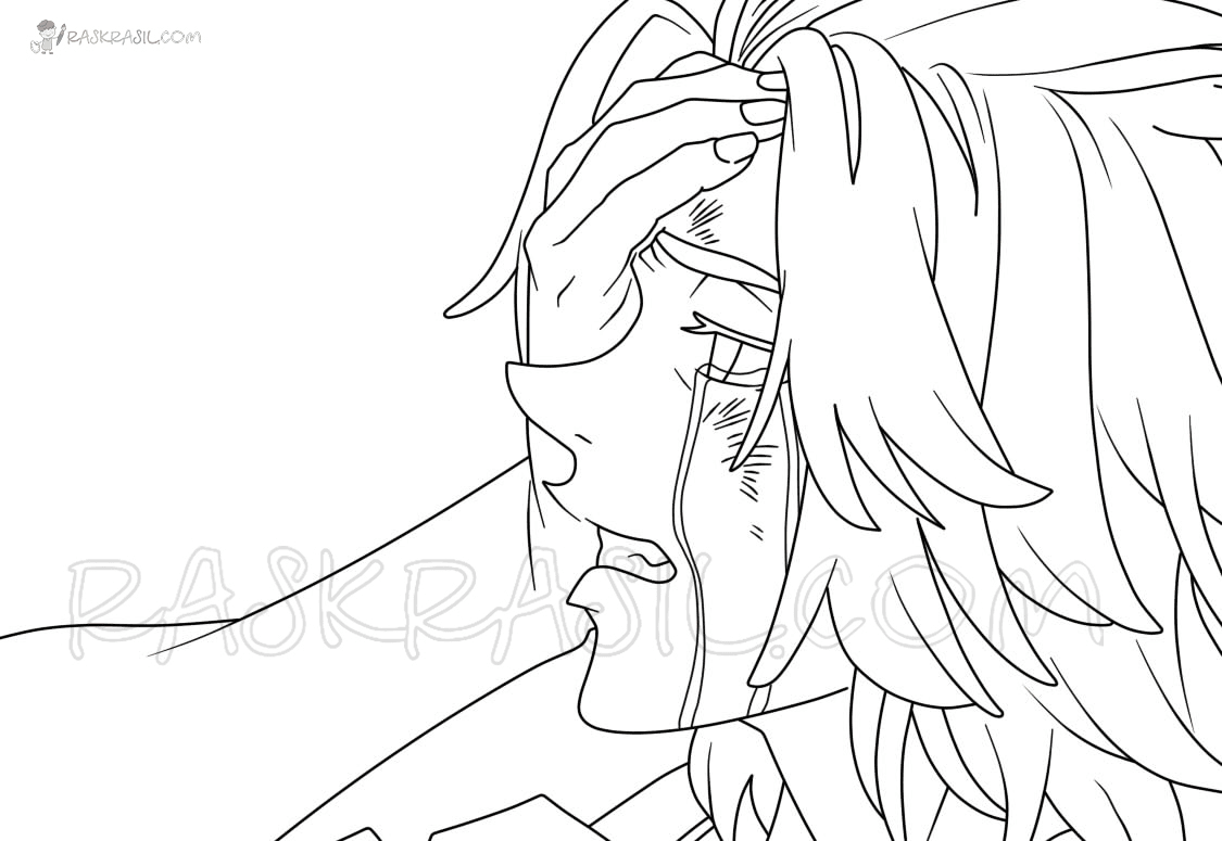 Tokyo Revengers Mikey Coloring Page