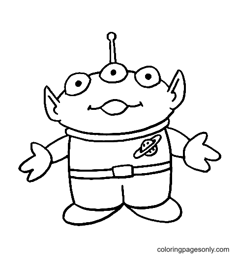 Toy Story Alien Coloring Page