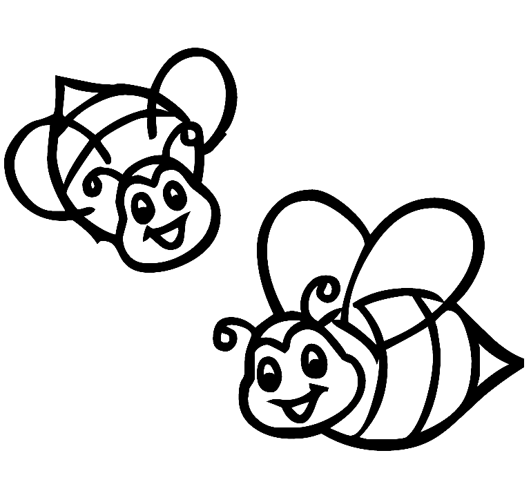 Deux bourdons d'abeille