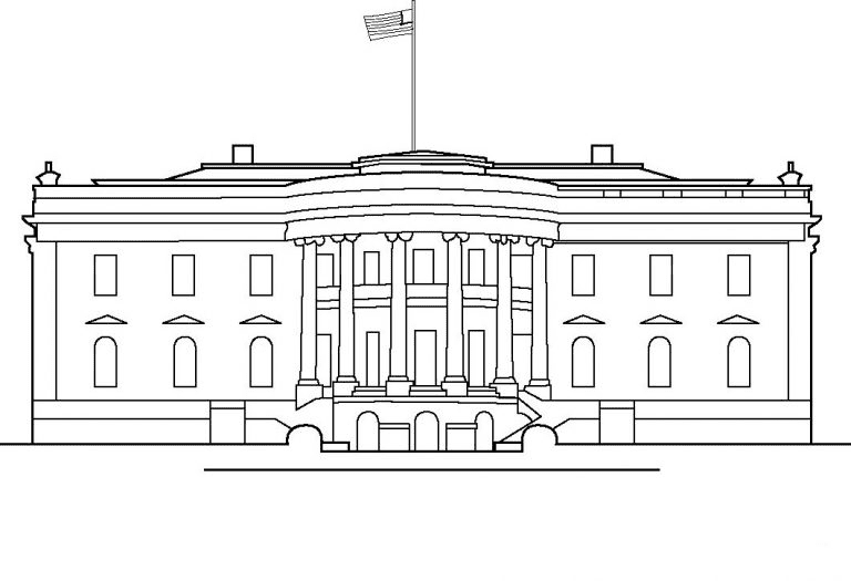 صفحة تلوين البيت الأبيض
