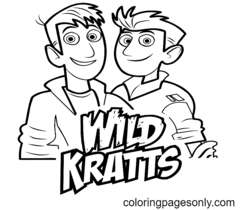 Páginas para Colorir de Kratts Selvagens