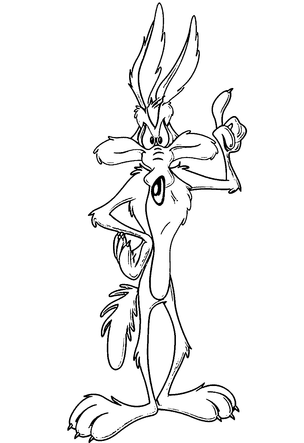 Wile E Coyote Coloring Page