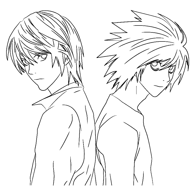 Yagami en L van Death Note