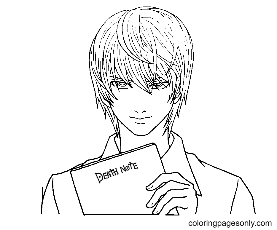 Yagami com um Death Note from Death Note