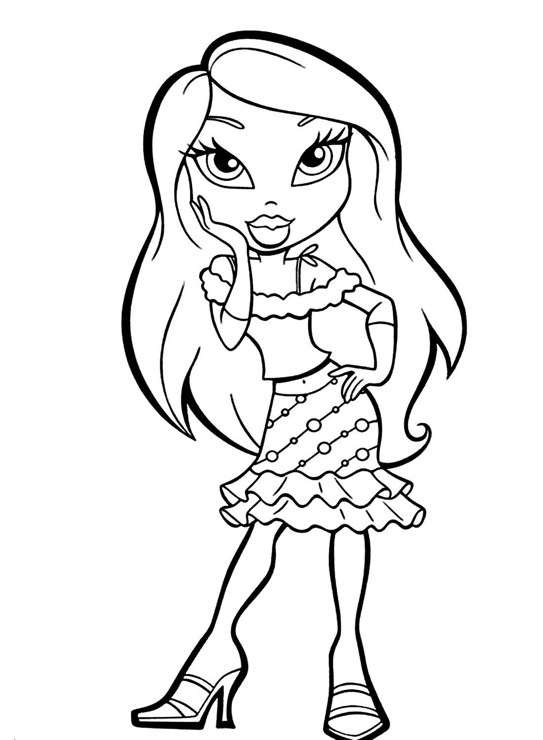 Yasmin Bratz Posing for Magazine Coloring Pages