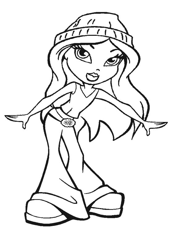 Yasmin From Bratz Coloring Page