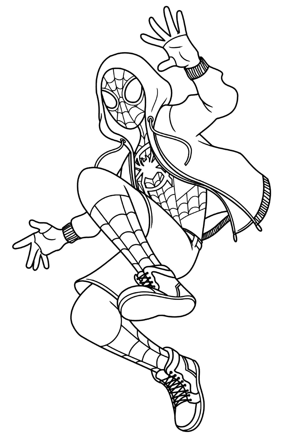 Young Miles Morales Coloring Pages