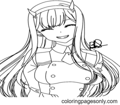 Zero Two Coloring Pages