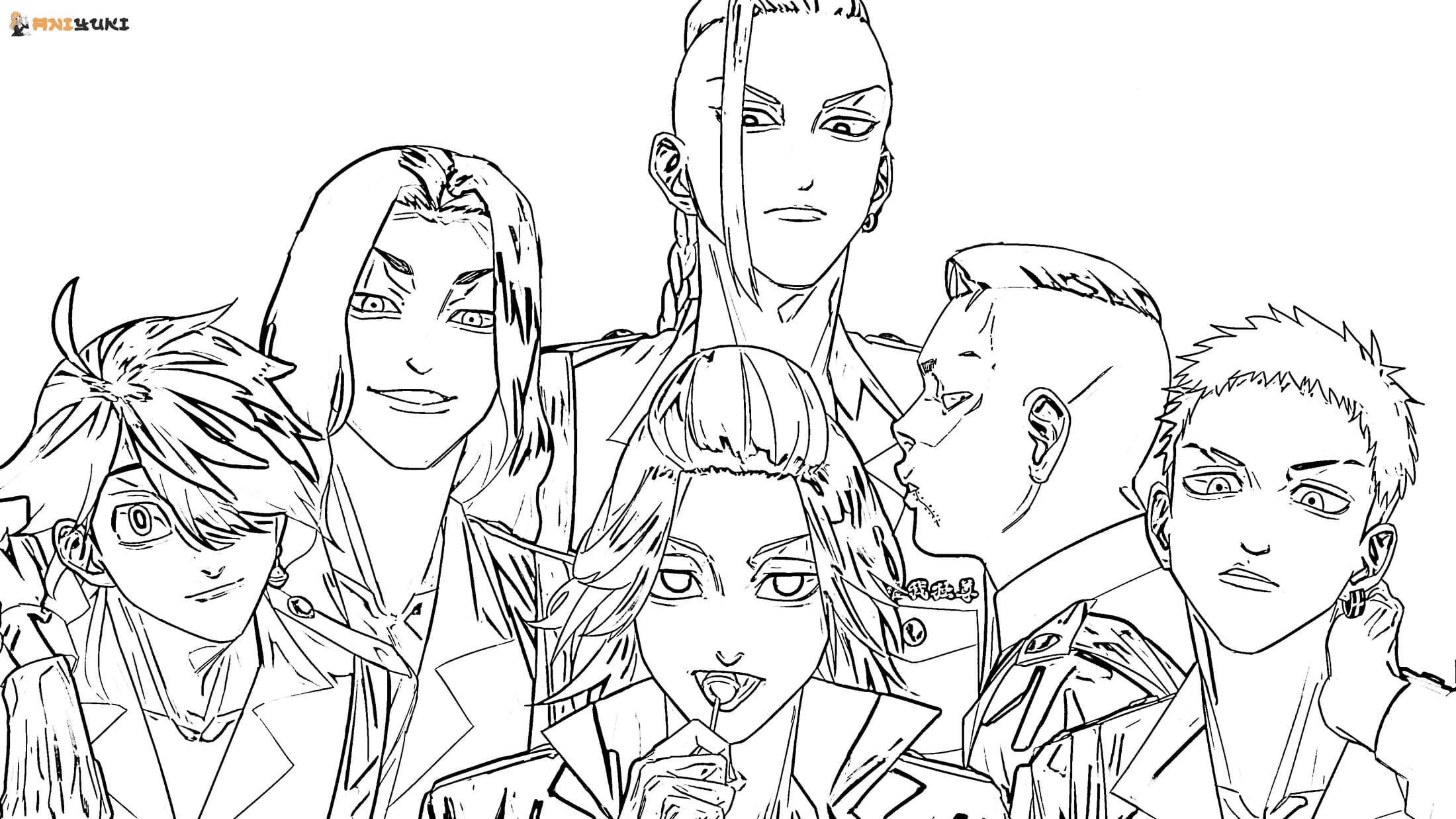 Boys from Tokyo Revengers Coloring Pages