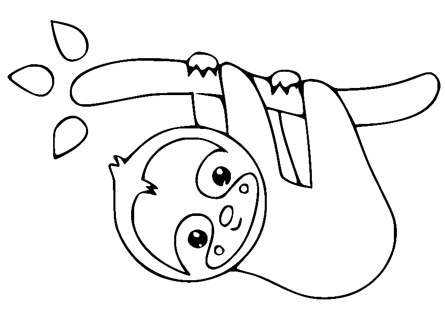 Abstract Sloth Coloring Page