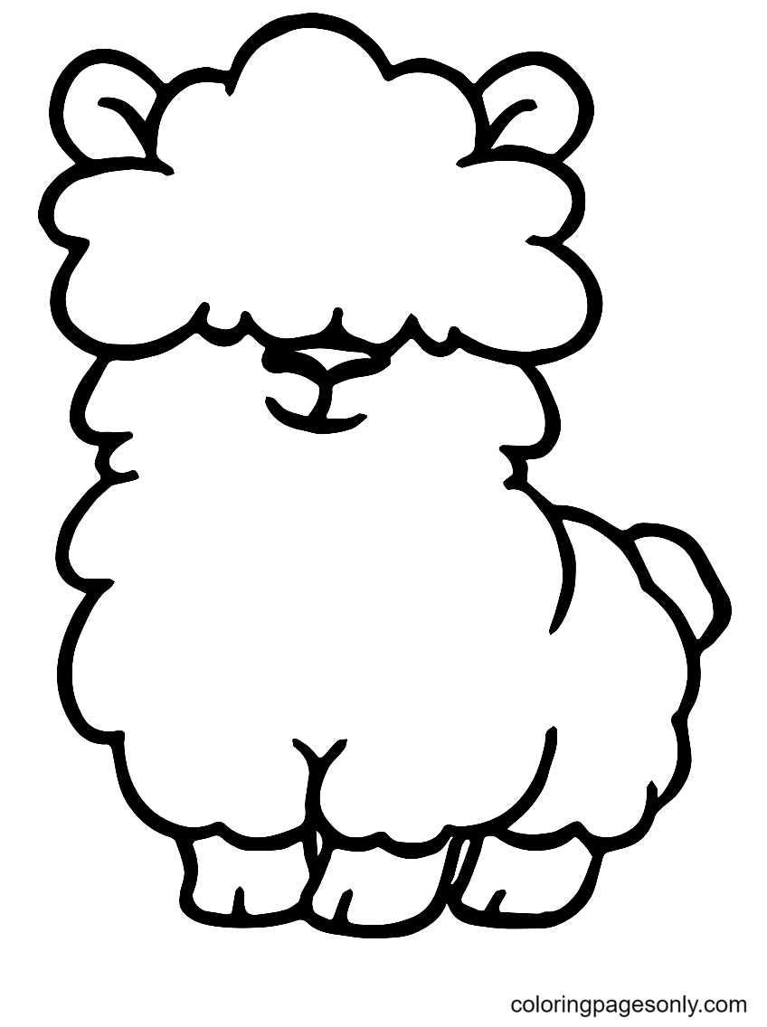 Adorable Llama Coloring Pages