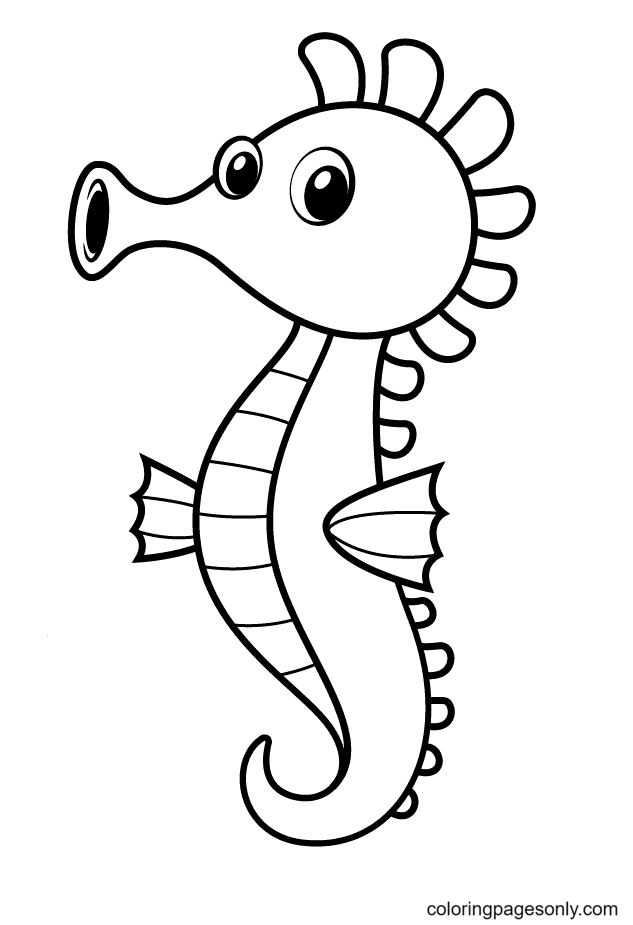 60 Free Printable Seahorse Coloring Pages