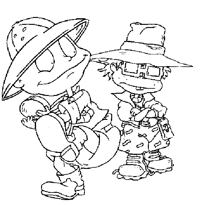 Adventures Of Tommy And Chuckie Coloring Page