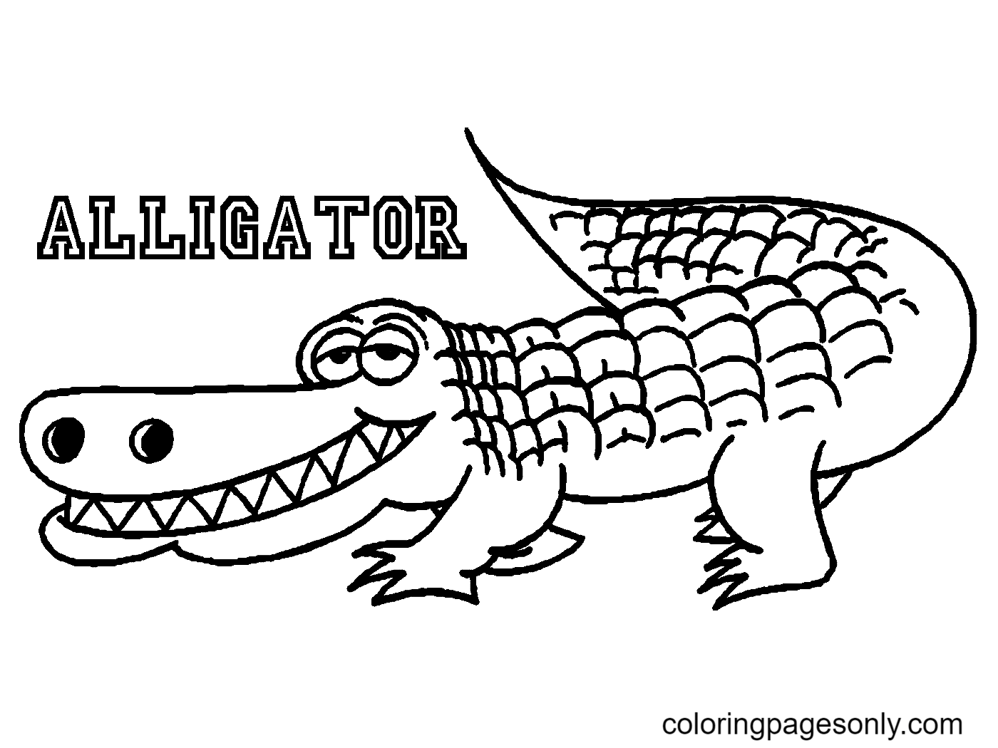 Аллигатор для печати от Аллигатора