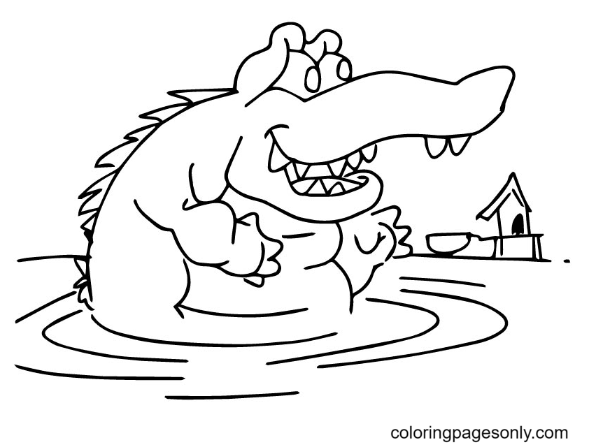 Alligator dans l'eau d'Alligator