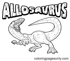 alosaurio para colorear