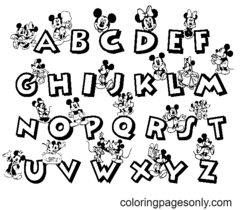 Desenhos para colorir do alfabeto