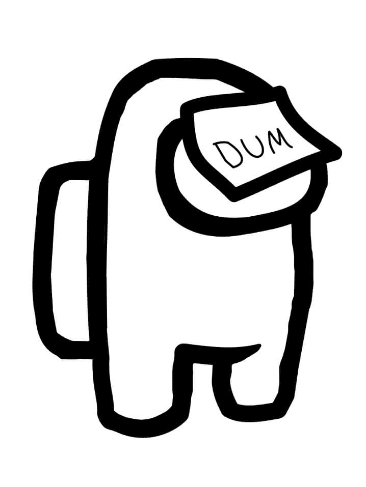 Among Us Dum Coloring Pages