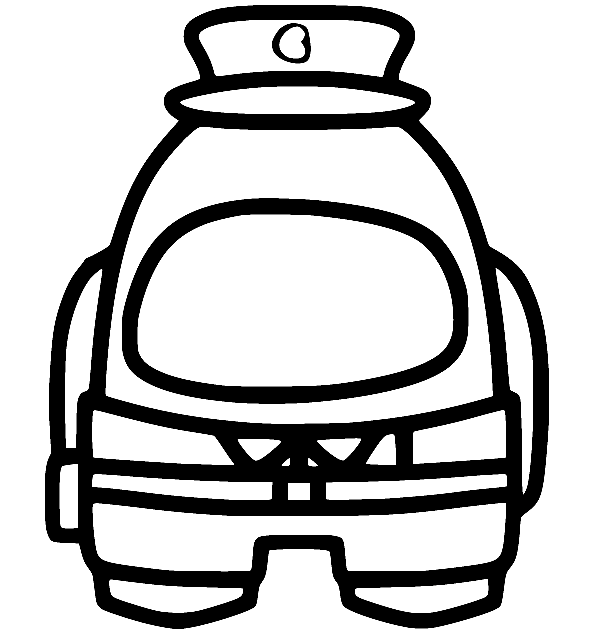 Among Us Fat Man Coloring Pages