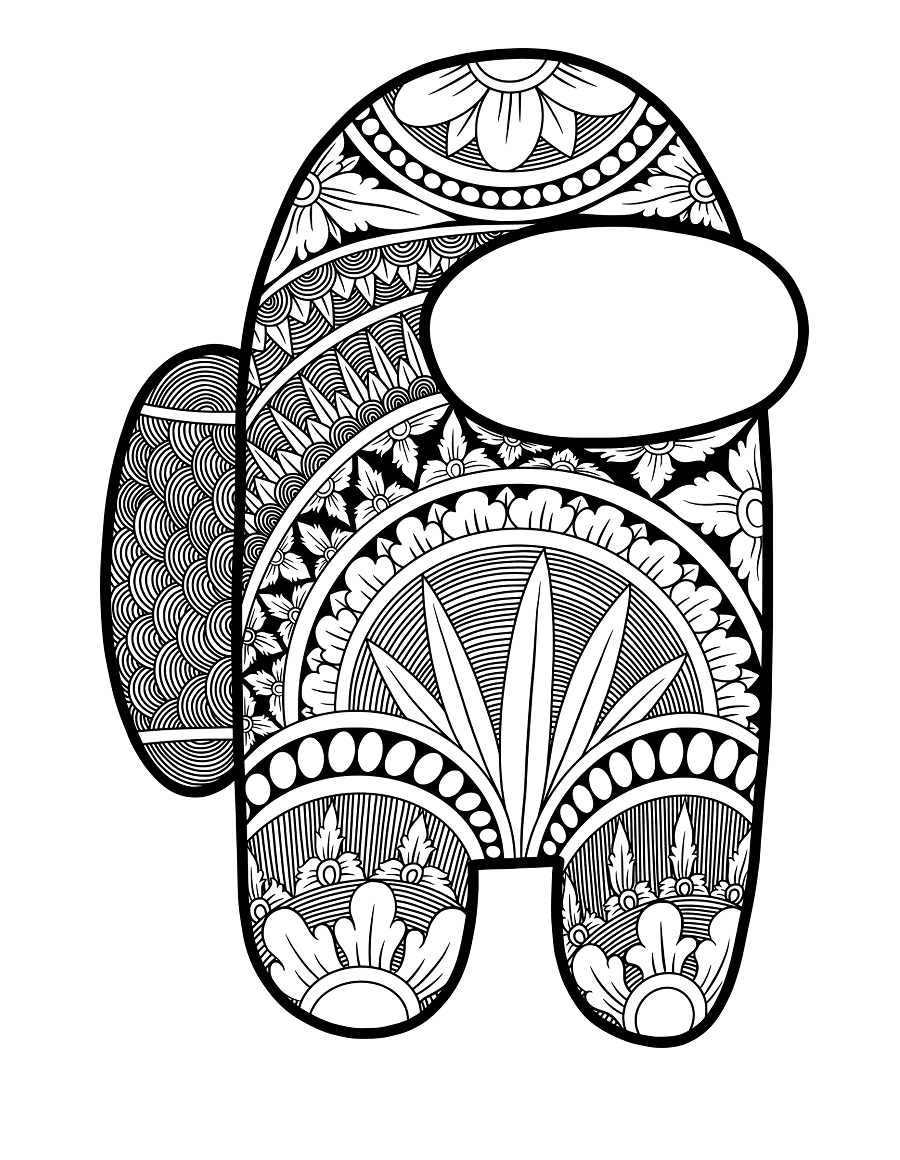 Among Us For Adults Coloring Page