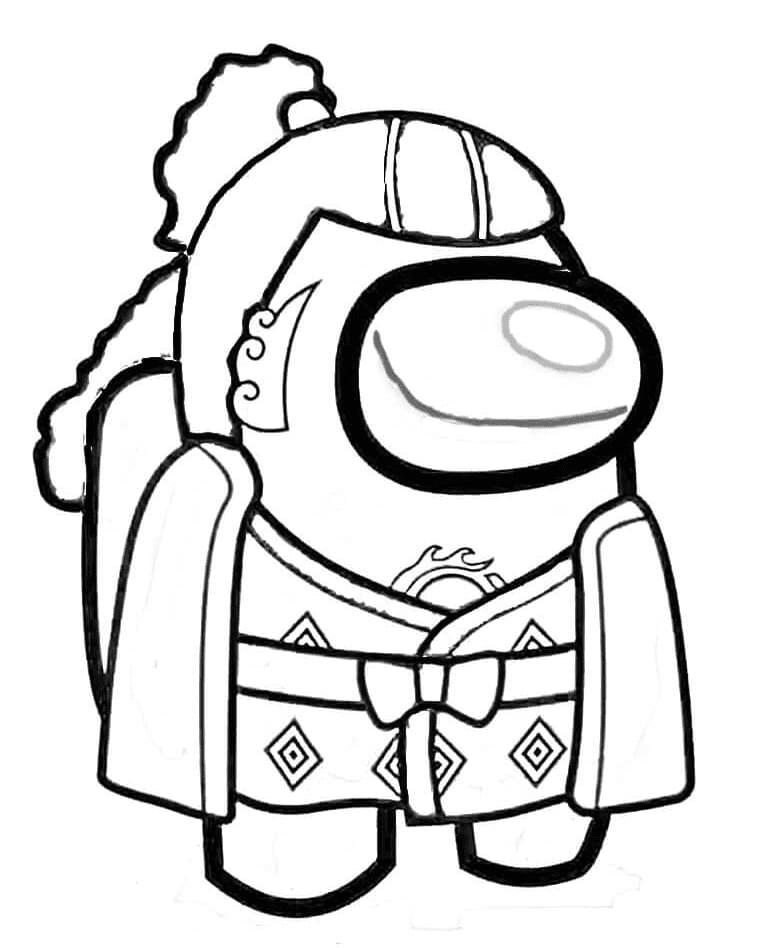 Among Us Jinbei Coloring Pages