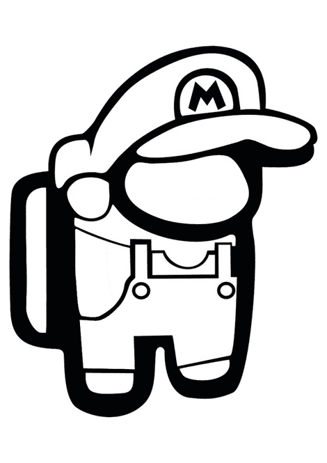 50 Mario Coloring Pages Among Us  Latest HD