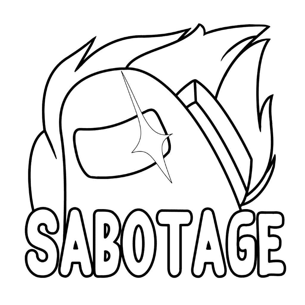 Among Us Sabotage Coloring Page