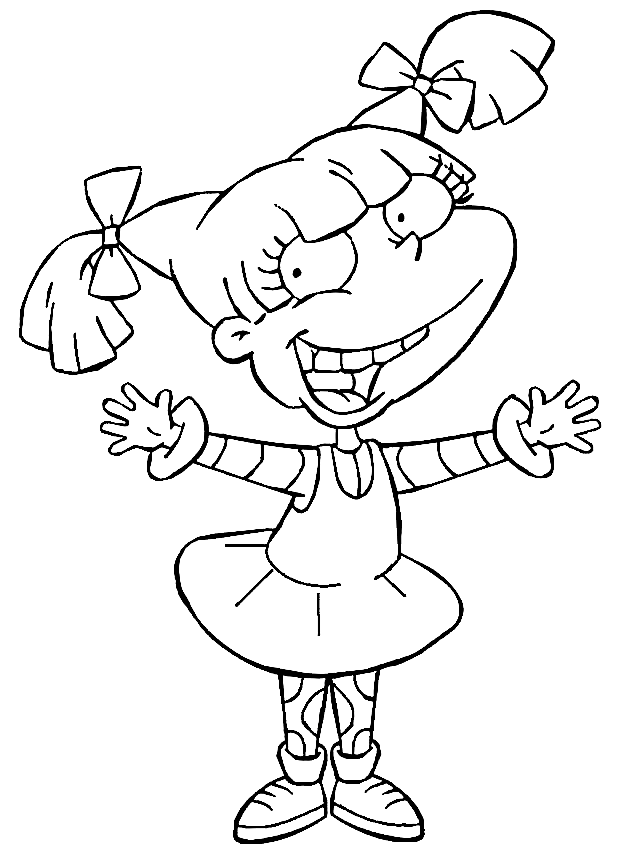 Angelica from Rugrats Coloring Page