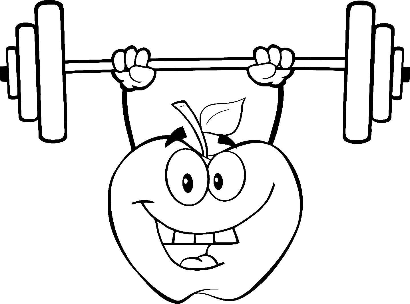 Apple Lifting Weights vom Gewichtheben