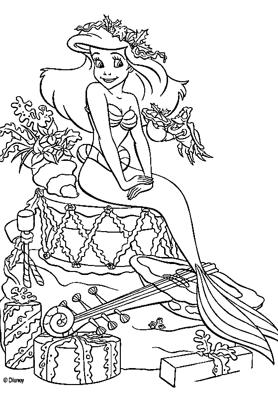 64 Collection Coloring Pages Disney Ariel  Latest HD