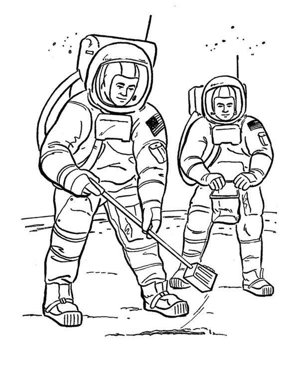 Dos astronautas de astronauta.