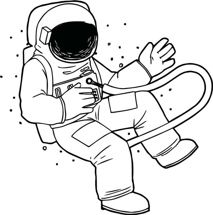 Astronauten Kleurplaat