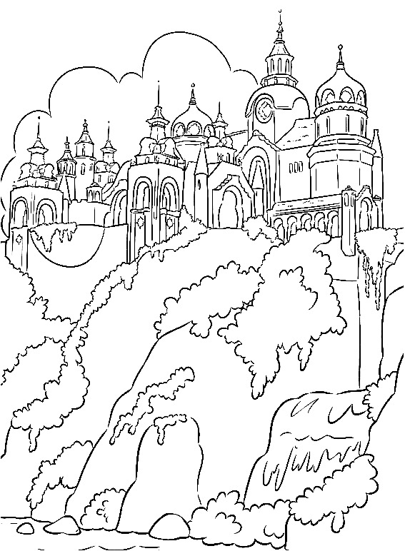 Castelo de Avalor para colorir