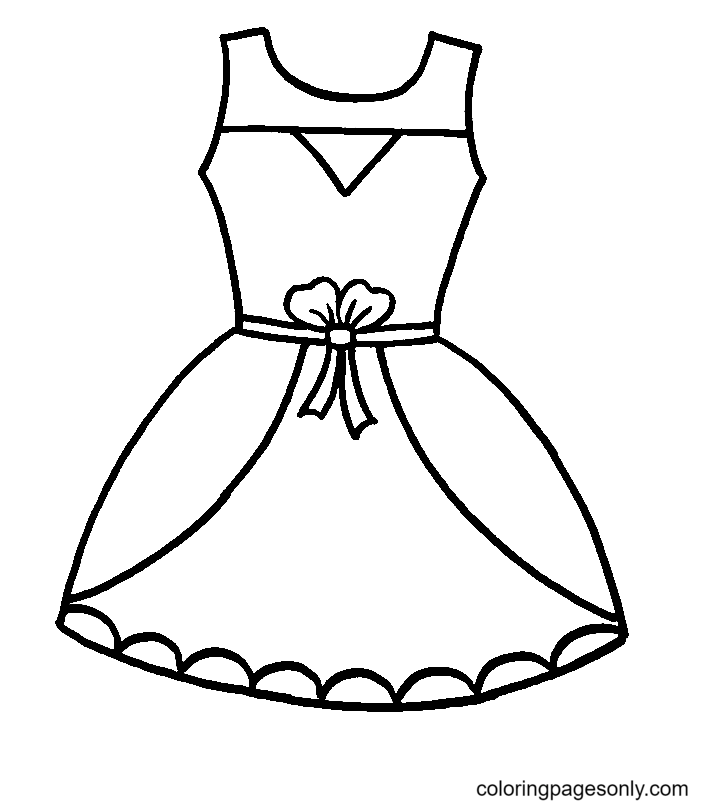 How to Draw a Princess Dress for Kids | Step by Step Barbie Dress Drawing |  - YouTube