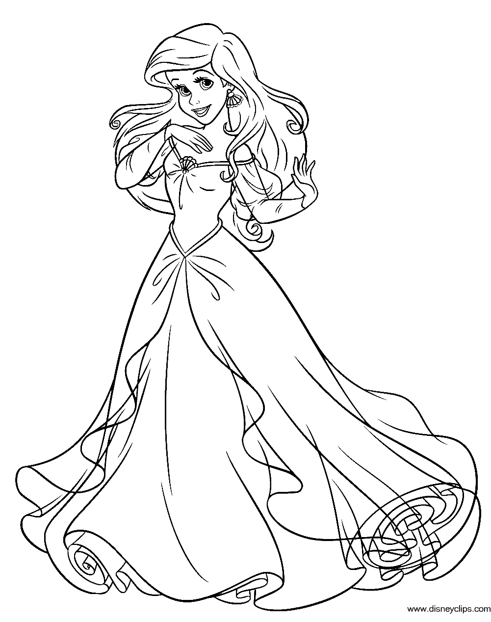 Beautiful Ariel Disney Coloring Pages