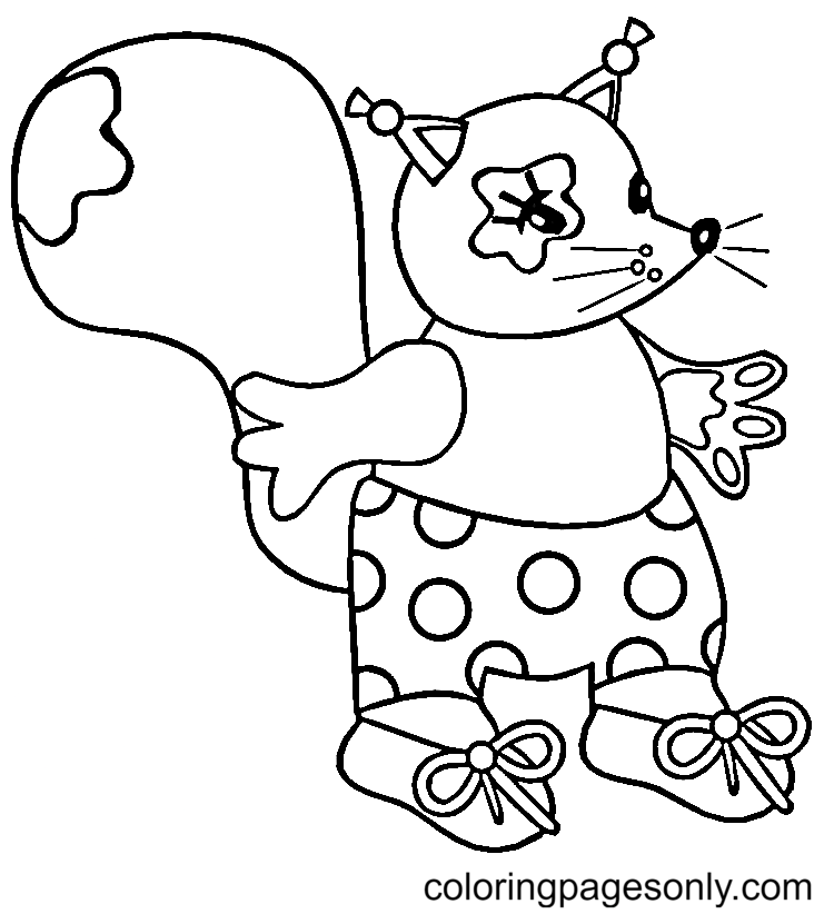 Bellissimo scoiattolo cartone animato di Squirrel