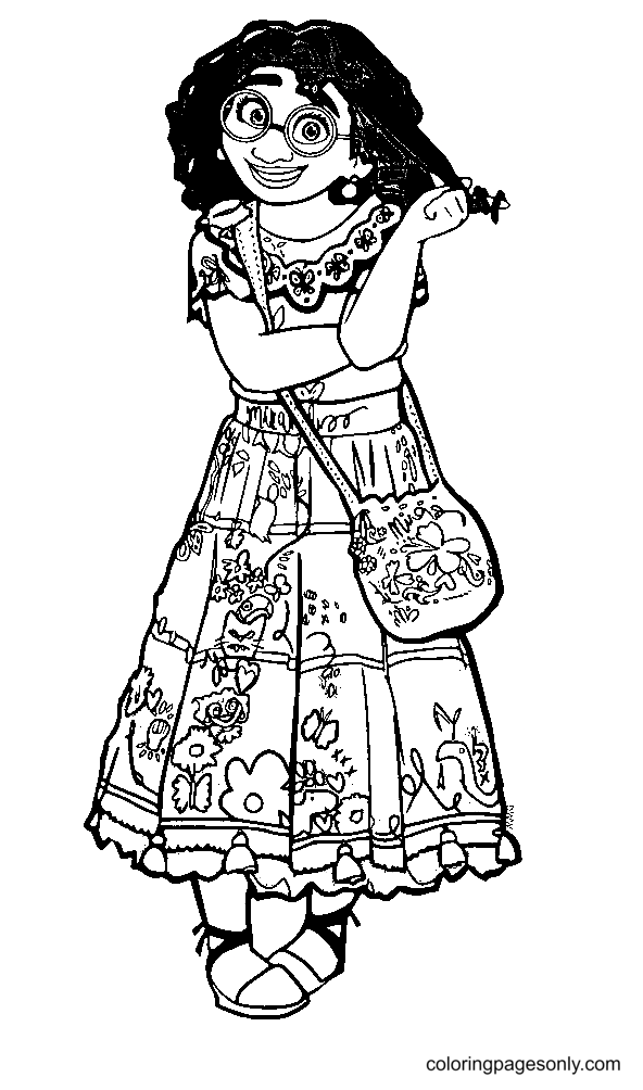 Beautiful Mirabel Coloring Page - Free Printable Coloring Pages