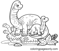 Brachiosauro da colorare