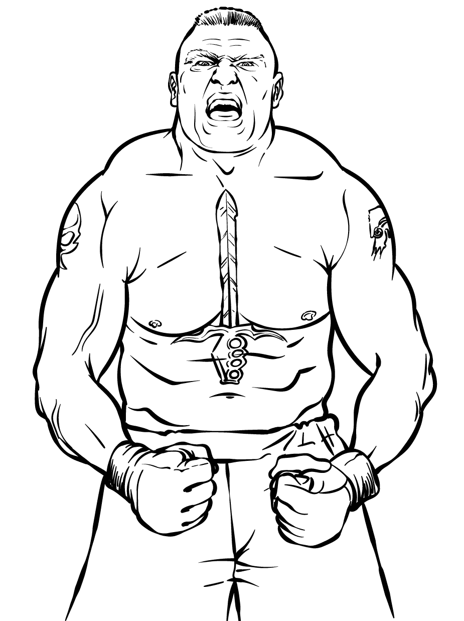 Brock Lesnar Coloring Page