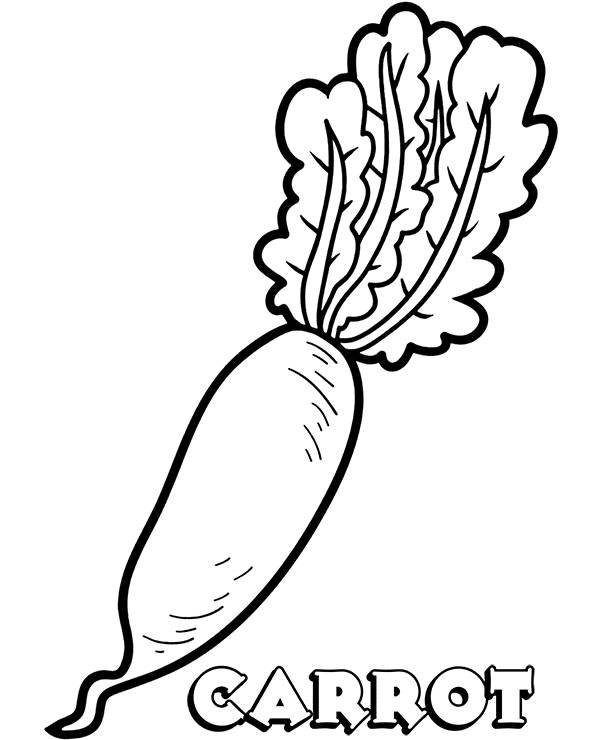 Carrot For Print Coloring Page