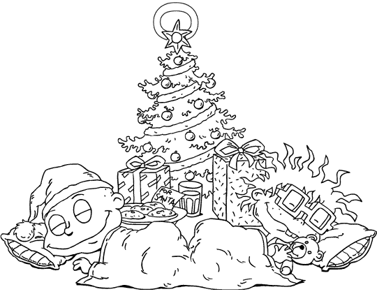 Christmas Tommy and Chuckie Coloring Pages
